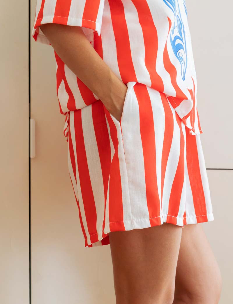 Red striped Marsa set