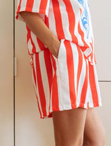 Red striped Marsa set