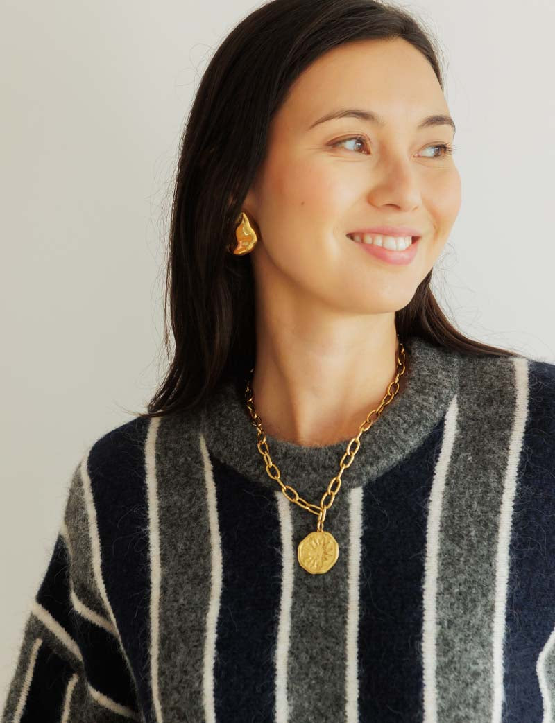 Pull marine & gris Marceau