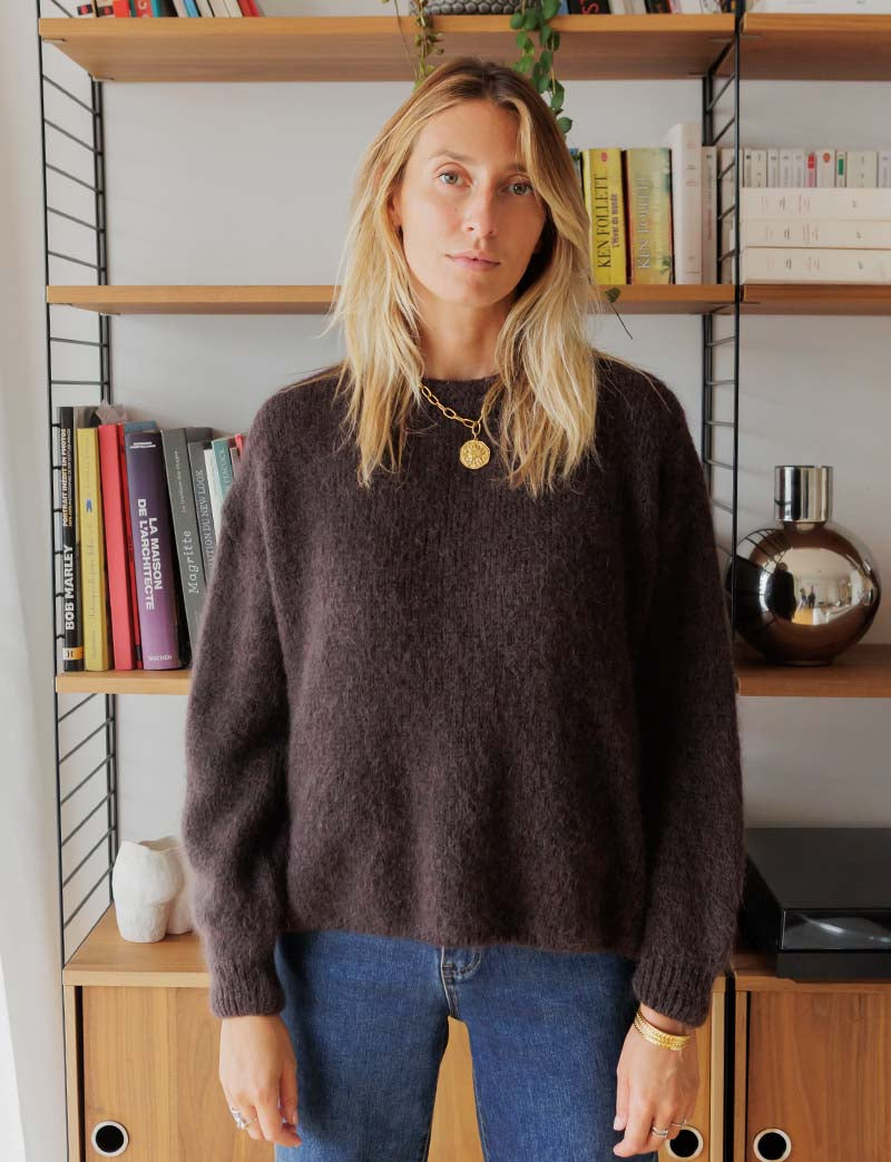 Pull marron Raymond