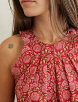 Floral Red Top Theo