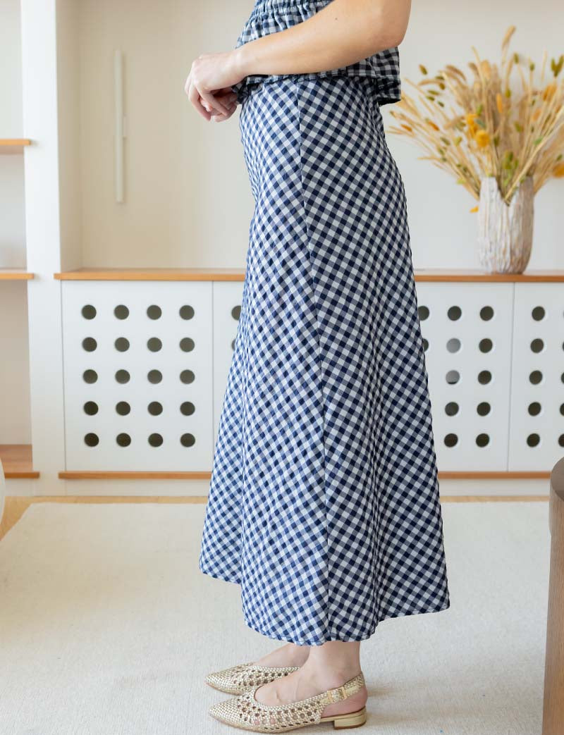 Jupe vichy marine Marilou