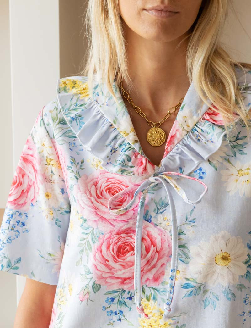 Navy floral sky dress