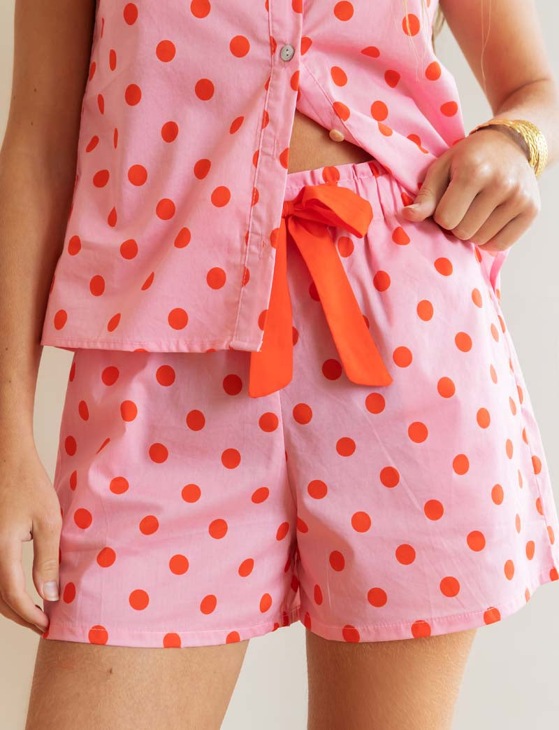 Short red polka dot dress Harel