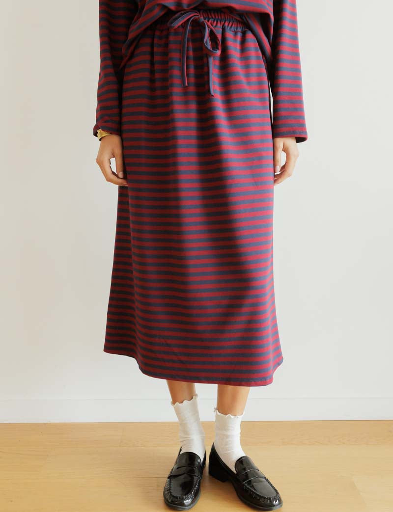 Jupe marine & bordeaux Yago