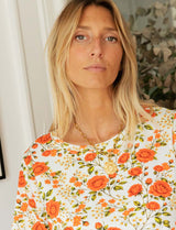 T-shirt blanc fleuri Rafael