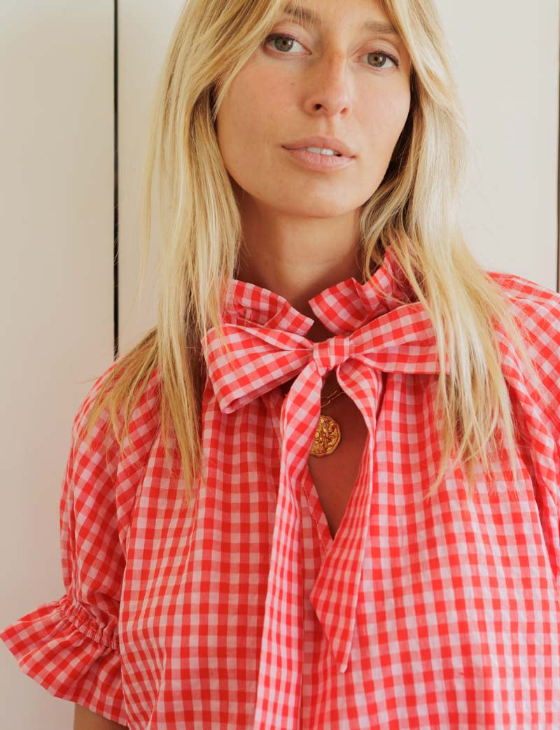 Robe vichy rouge Arlett