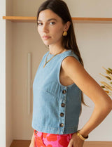 Top bleu Lior