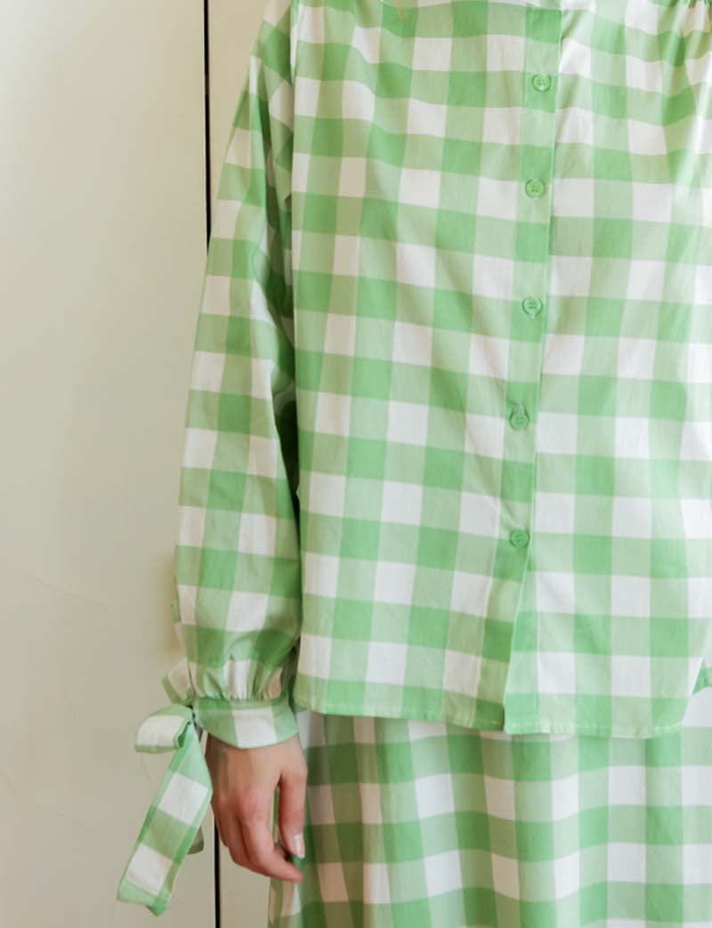 Chemise vichy vert Mateo