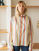 Yellow shirt with multi-colored stripes Gustava