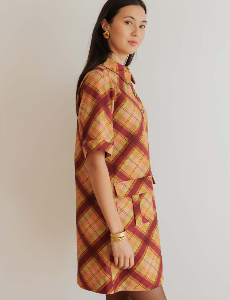 Robe à carreaux Anais