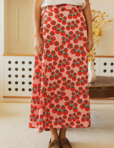 Jupe rose & tomates Yvelle