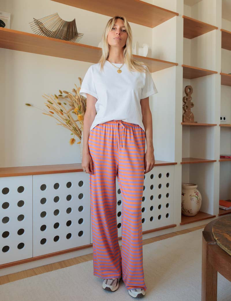 Pantalon orange & lilas Cooper
