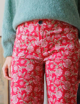 Jordy floral red trousers