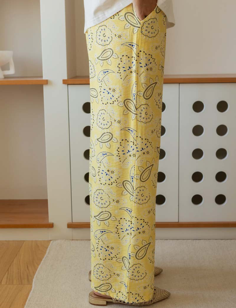 Pantalon jaune bandana Vasco