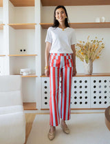 Sky blue & red striped jeans Aldo