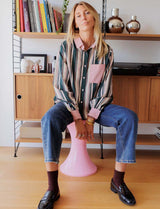 Chemise verte & rose Shimo