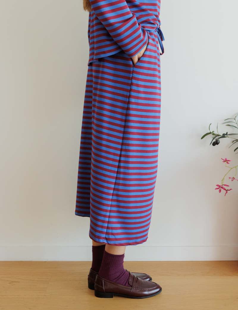 Blue and burgundy skirt Yago