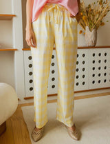 Pantalon vichy jaune Niko