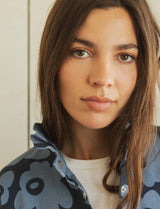 Veste bleue fleurie Denvy