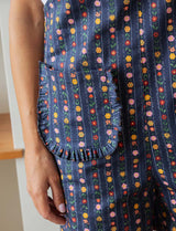 Navy and Floral Faya Overalls