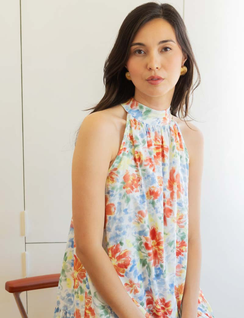 Robe ciel fleurie Sidy