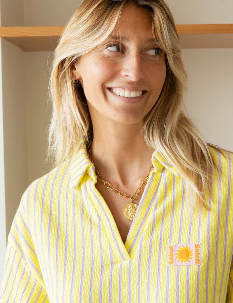 Yellow Tamar terry cloth robe