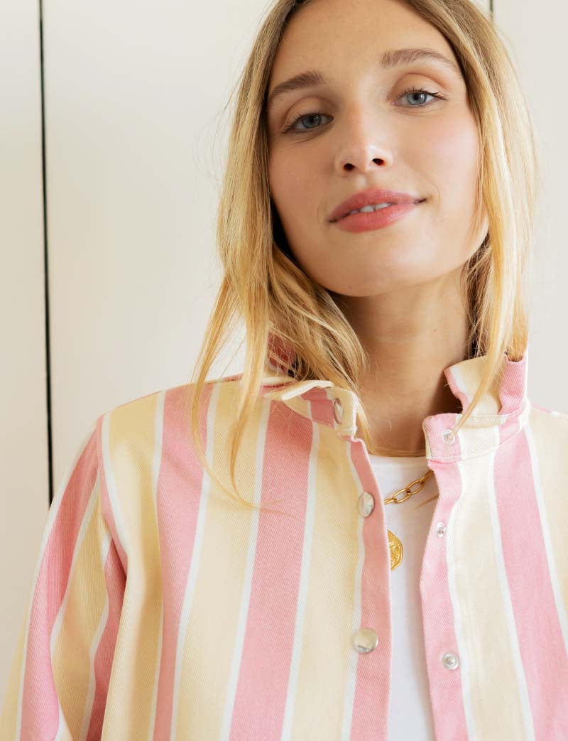 Veste rose & jaune Denvy