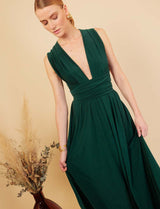 Dark Green Annabella Multi-Position Dress