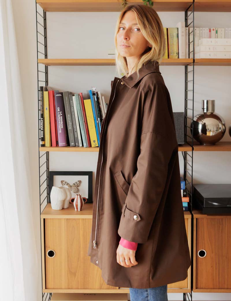 Trench marron Scott