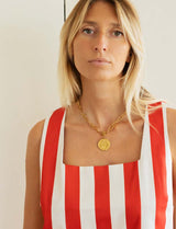 Red striped dress Malo