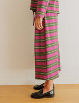 Jupe olive & magenta Yago