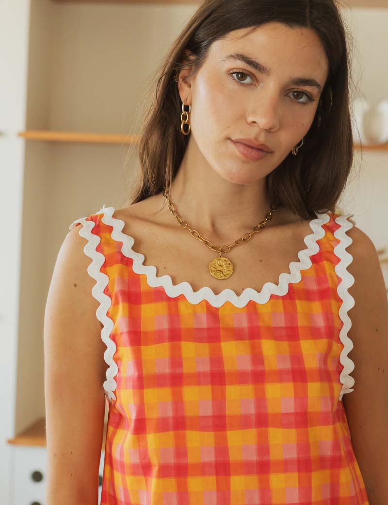 Robe vichy multi Calia