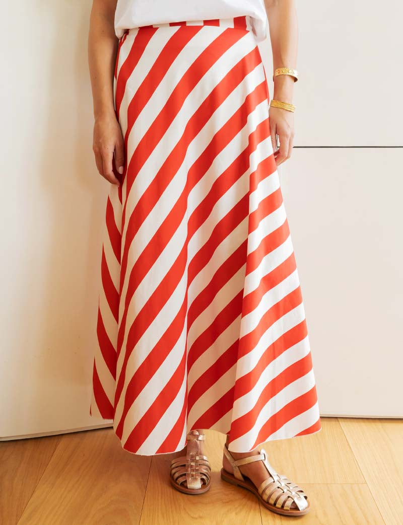 Red striped skirt Yvelle