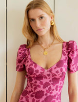 Robe rose fleurie Sevilla