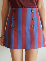 Jupe bordeaux & bleue Yali