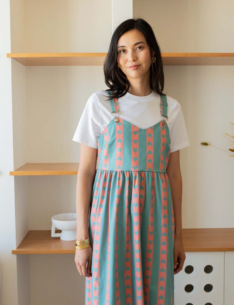 Robe céladon & blush Tila