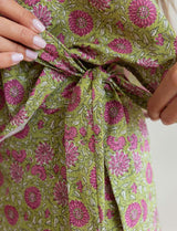 Alberta Green Floral Skirt