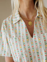 Robe écrue & fleurs Monett