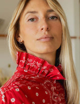 Chemise rouge bandana Gustava