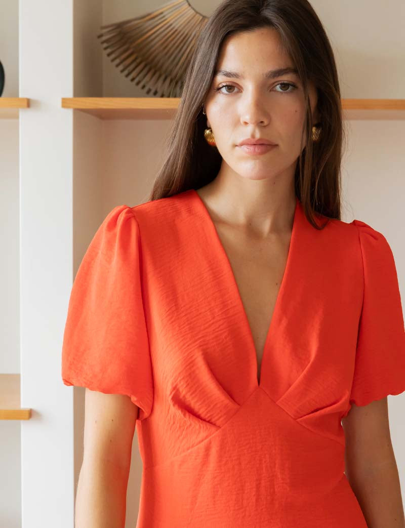 Robe corail Emma