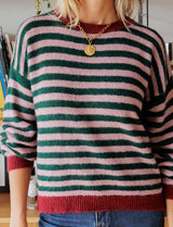 Pull rose, vert & bordeaux Mendi