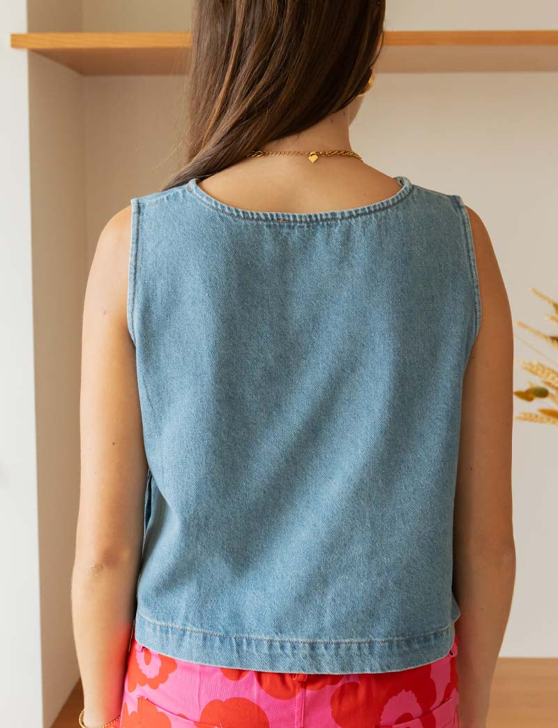 Top bleu Lior