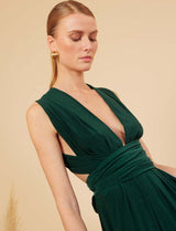 Dark Green Annabella Multi-Position Dress
