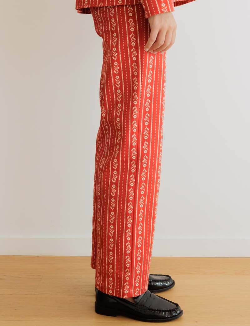 Aldo red floral jeans