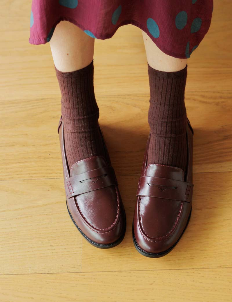Burgundy loafers Alby