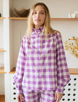 Chemise vichy lilas Gustava