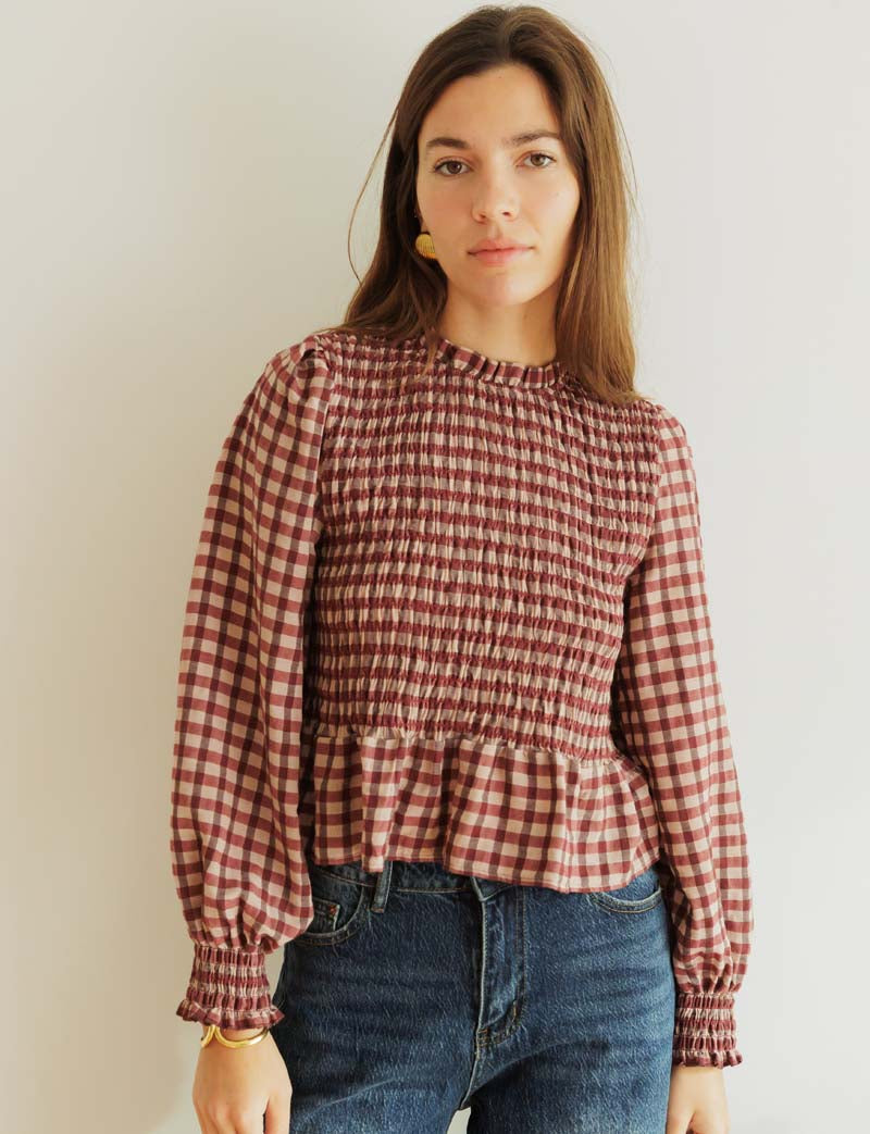 Gingham blouse Palomy