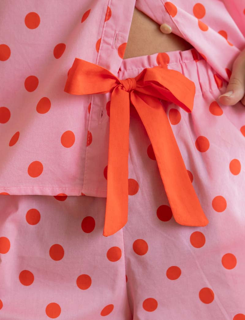 Short red polka dot dress Harel