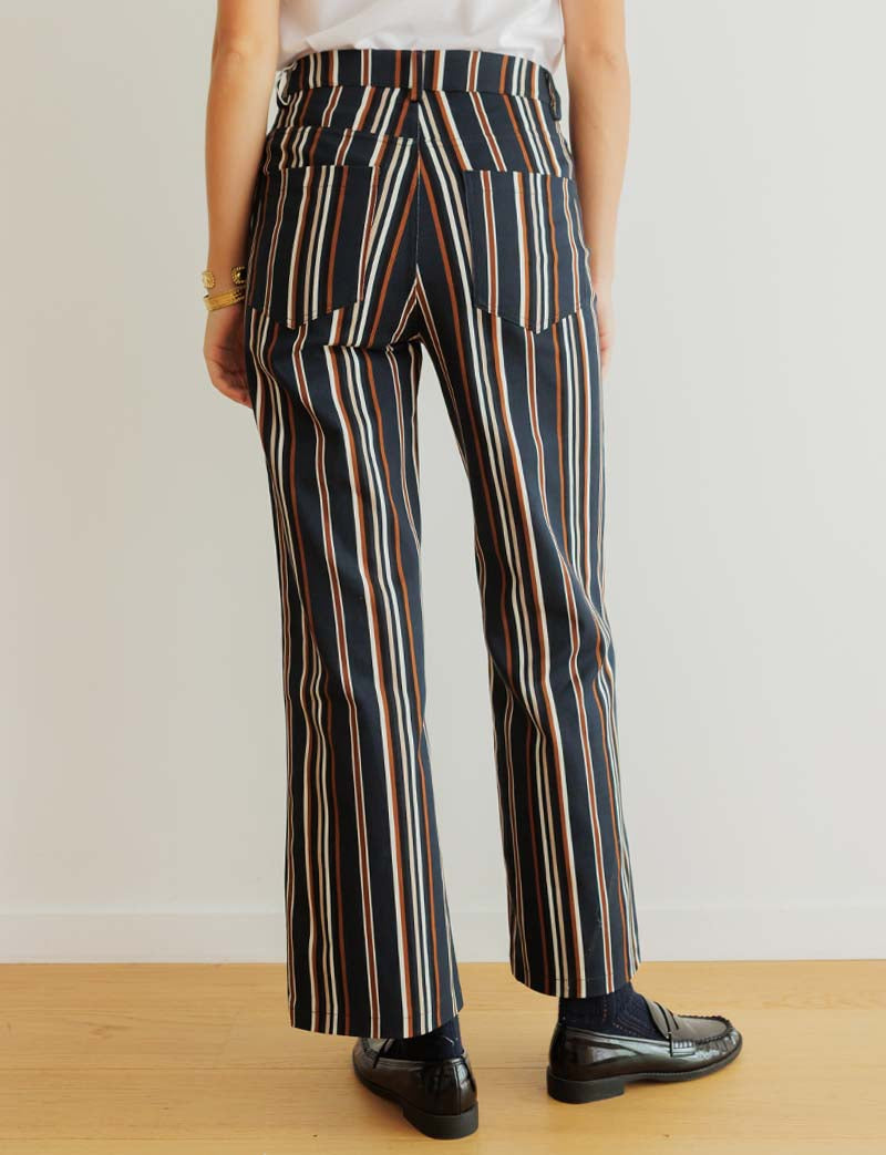 Renzo navy striped jeans
